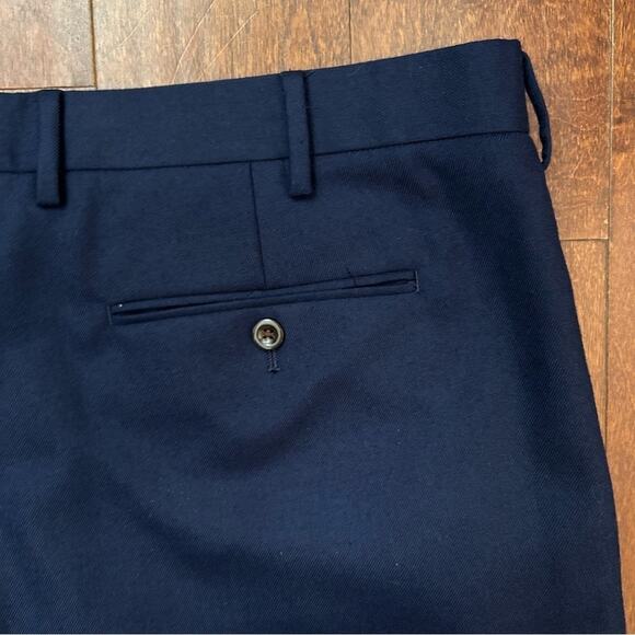 J. Crew Bowery 100%Wool Classic Blue Dress Pants W38 L34 - Picture 7 of 11